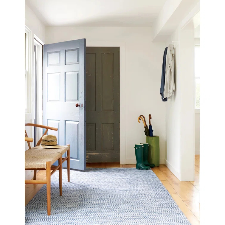Coastal Blue Handwoven Indoor/Outdoor Rug