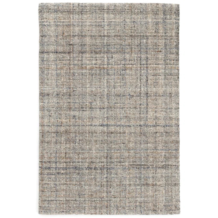 Harris Blue/Brown Hand Micro Hooked Wool Rug