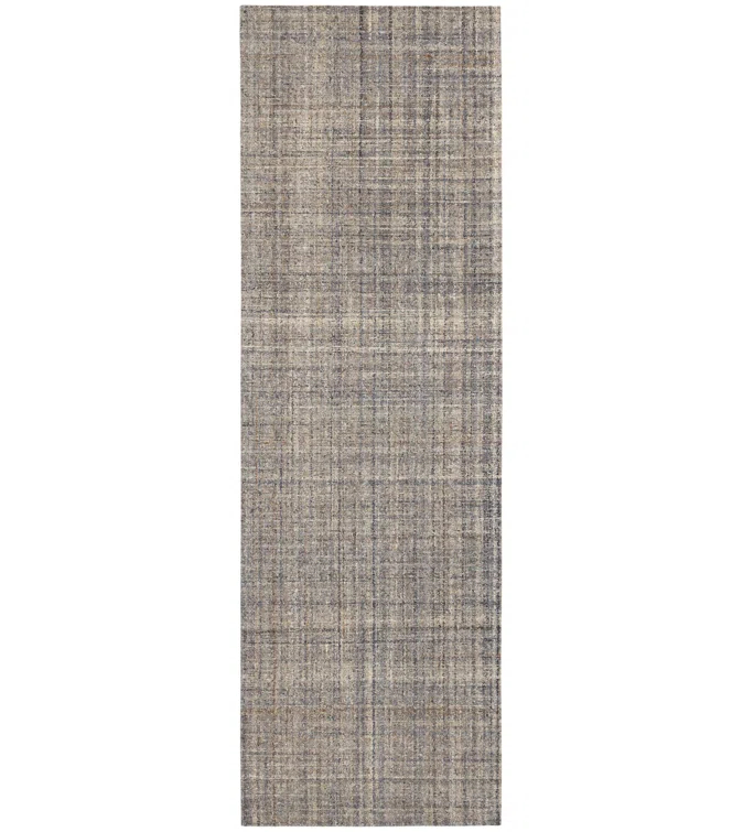 Harris Blue/Brown Hand Micro Hooked Wool Rug