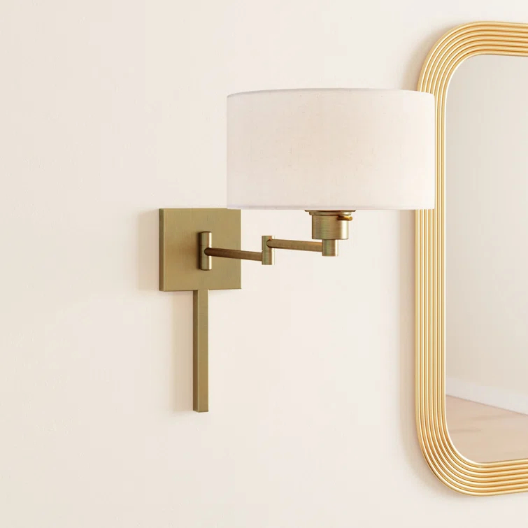 Kevyn Single Light Steel Dimmable Swing Arm Sconce