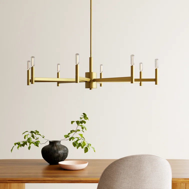 Tuscany 8 Light Metal Dimmable Chandelier