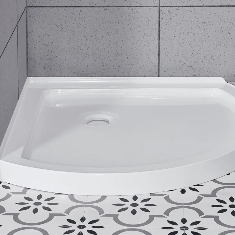 OVE Decors Breeze 44 in. Round Shower Kit w/ Clear, Base