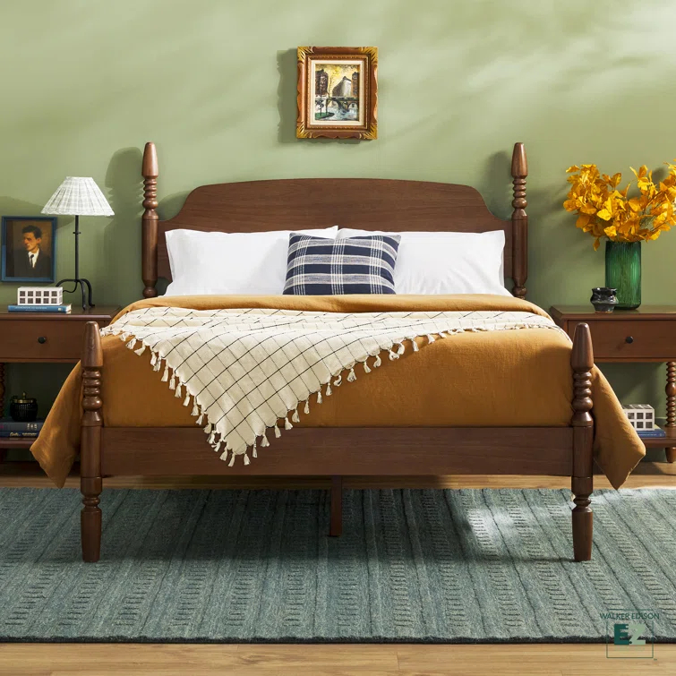 Vivienne Traditional Easy Assembly Solid Wood Turned Spindle Bed