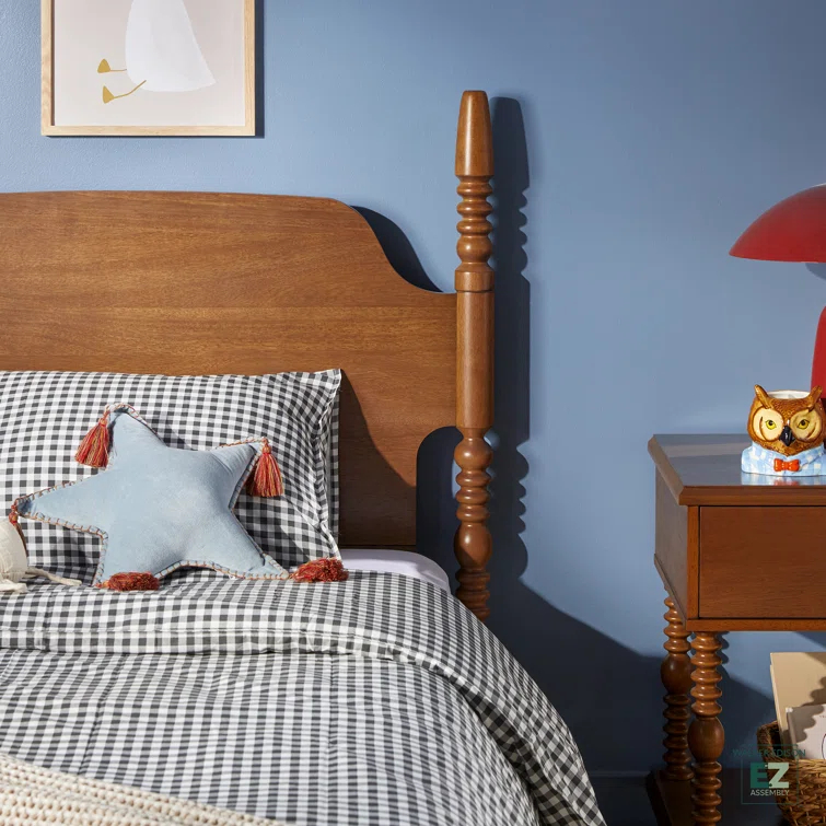 Vivienne Traditional Easy Assembly Solid Wood Twin Spindle Bed