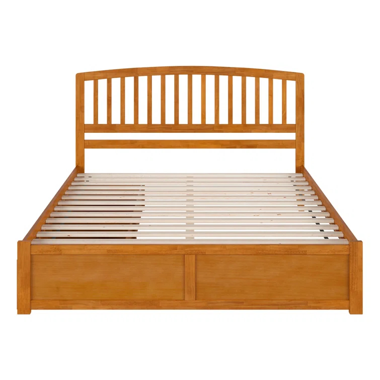 Solid Wood Platform Storage Bed