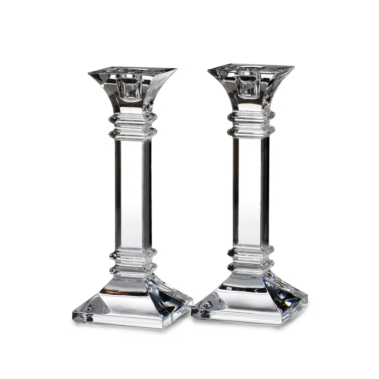 Treviso 2 Piece Crystal Tabletop Candlestick Set (Set of 2)