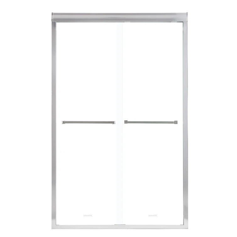 Shower Door 48" W X 76"H Semi-Frameless Bypass Sliding Shower Enclosure