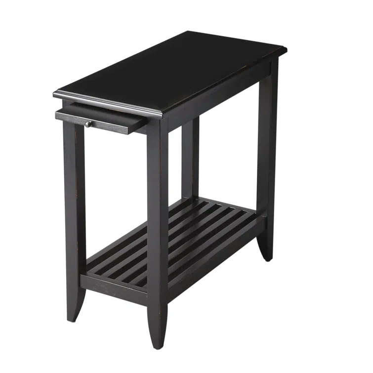 Butler Specialty Loft Transitional Chairside Table In Black Licorice
