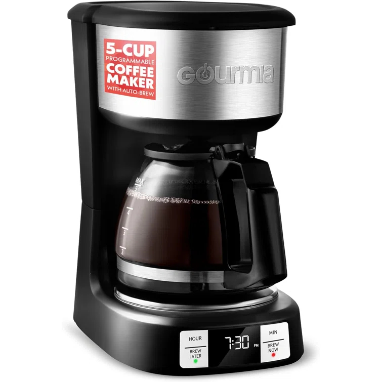 5-Cup Programmable Drip Coffee Maker With Brew Later