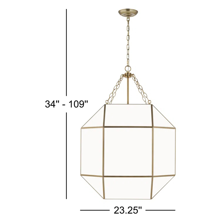 Reid 4 Light Glass Dimmable Pendant