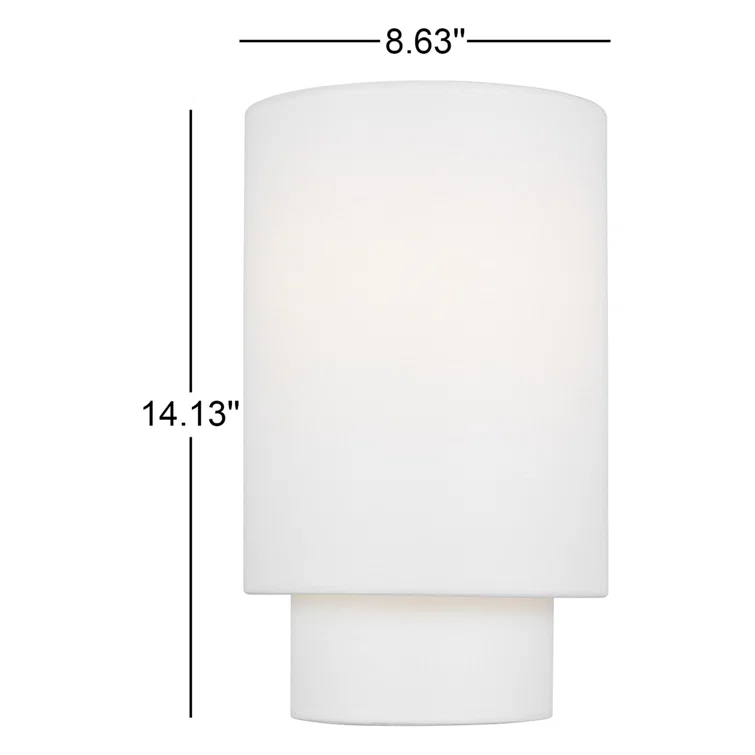 Sawyer Polished Nickel Cylinder Direct Wired Sconce, 14.13 in