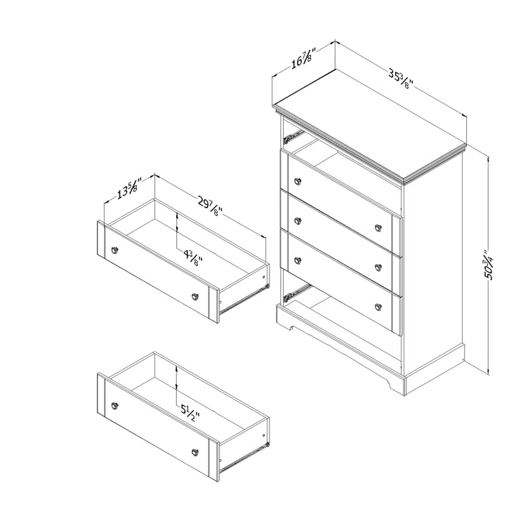Avilla 35.25'' W 5 - Drawer Dresser