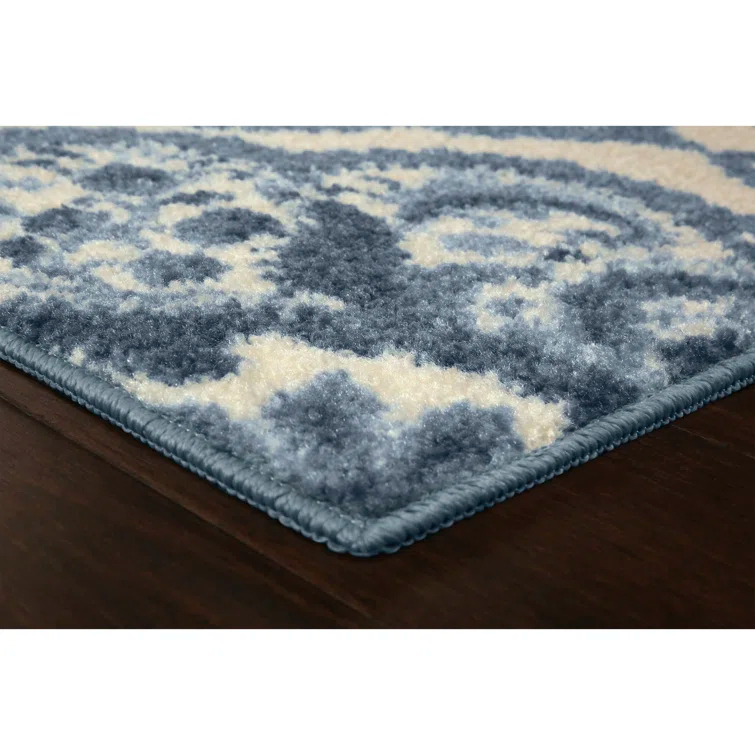 Hertel Floral Blue Area Rug