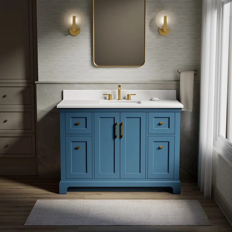 Charlemont 48 In. Bathroom Vanity Cabinet With Sink And Quartz Top