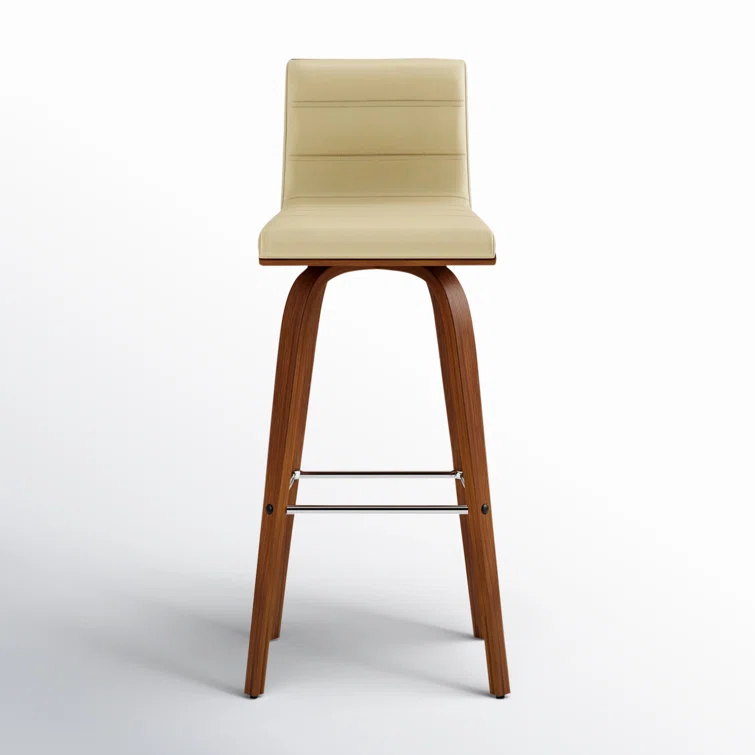 Biance Solid Wood Swivel Bar & Counter Stool