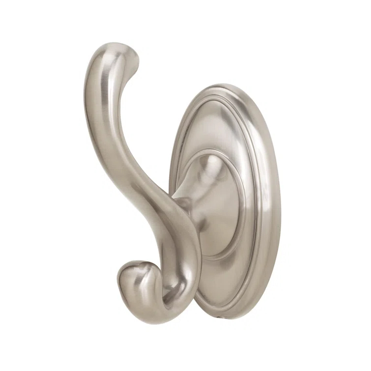 Satin Nickel Traditional Single Robe Hook