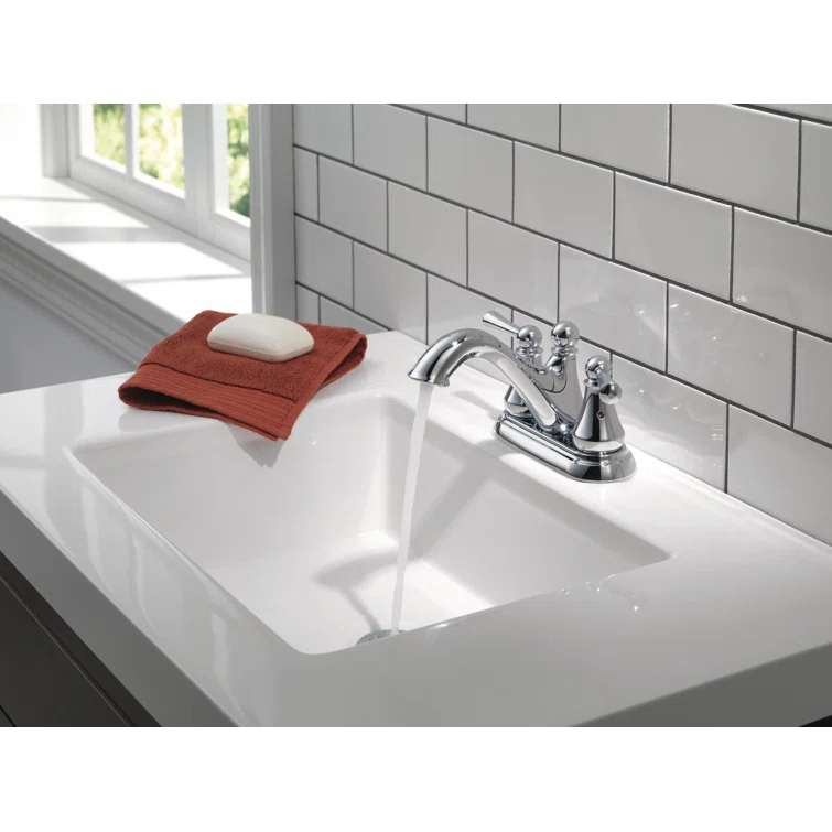 Haywood Centerset Bathroom Faucet with Drain Assembly, 2-handle Bathroom Sink Faucet