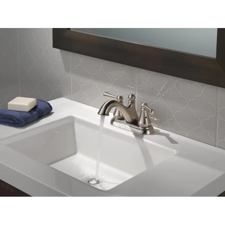 Haywood Centerset Bathroom Faucet with Drain Assembly, 2-handle Bathroom Sink Faucet