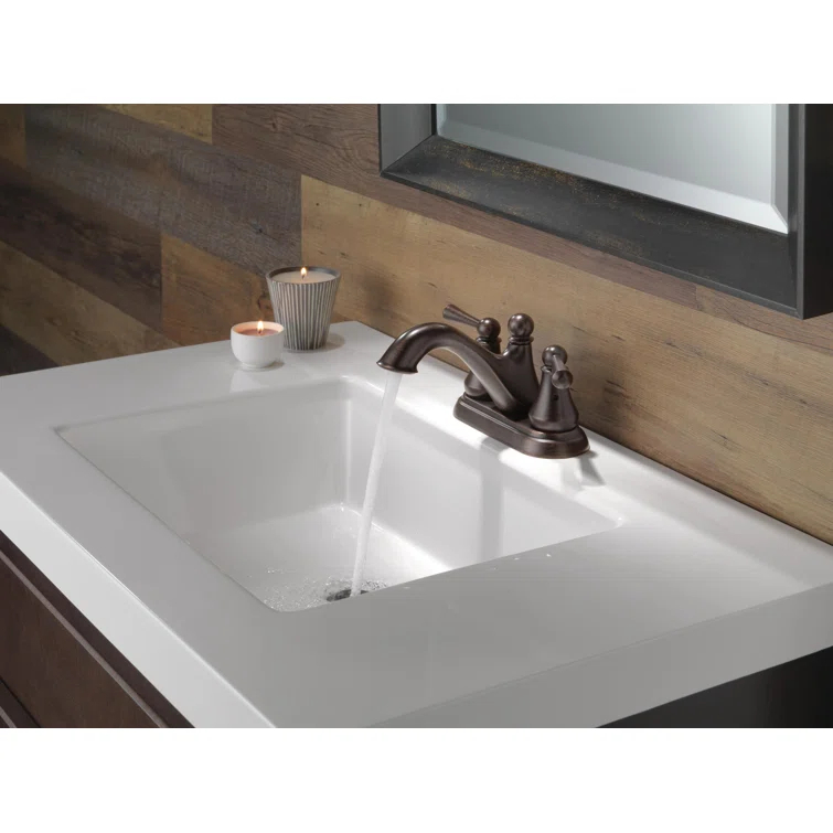 Haywood Centerset Bathroom Faucet with Drain Assembly, 2-handle Bathroom Sink Faucet
