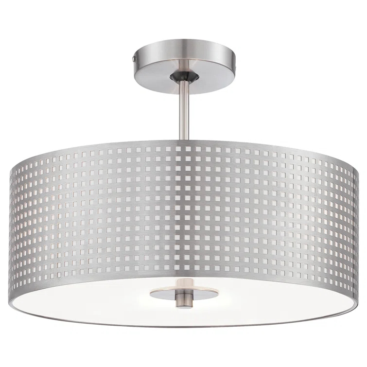 1 - Light Brushed Nickel Single Pendant