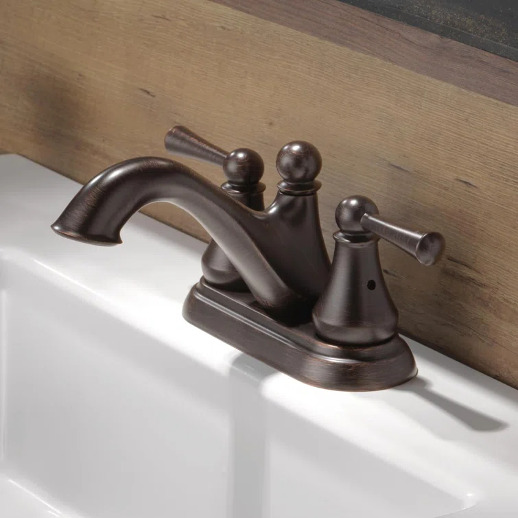 Haywood Centerset Bathroom Faucet with Drain Assembly, 2-handle Bathroom Sink Faucet