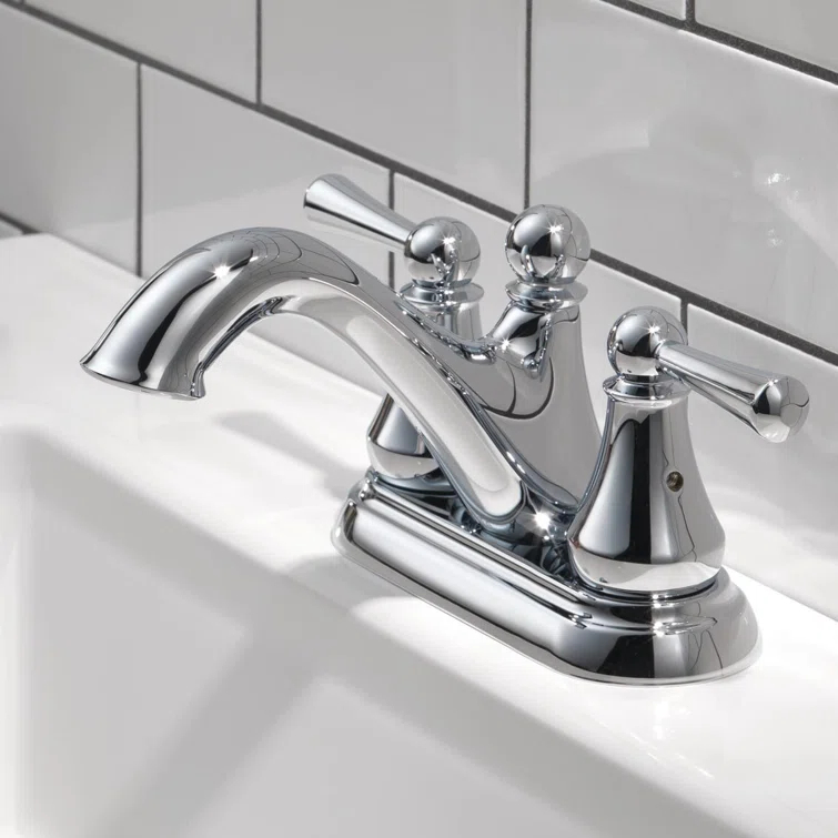Haywood Centerset Bathroom Faucet with Drain Assembly, 2-handle Bathroom Sink Faucet
