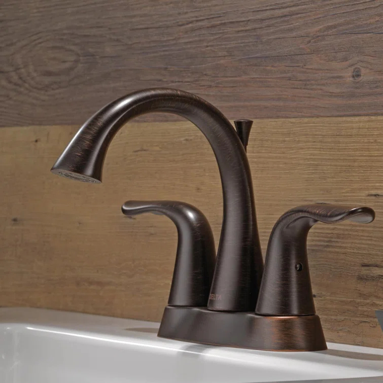 Lahara Centerset Bathroom Faucet with Drain Assembly, 2-handle Bathroom Sink Faucet