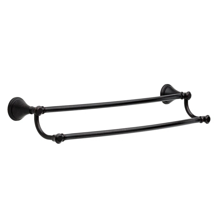 Cassidy 24 in. Wall Mount Double Towel Bar Bath Hardware Accessory