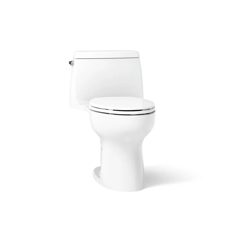 Kohler Santa Rosa Comfort Height One-Piece Compact Elongated 1.28 Gpf Toilet With Revolution 360 Swirl Flushing Technology And Continuousclean St K-30812-0