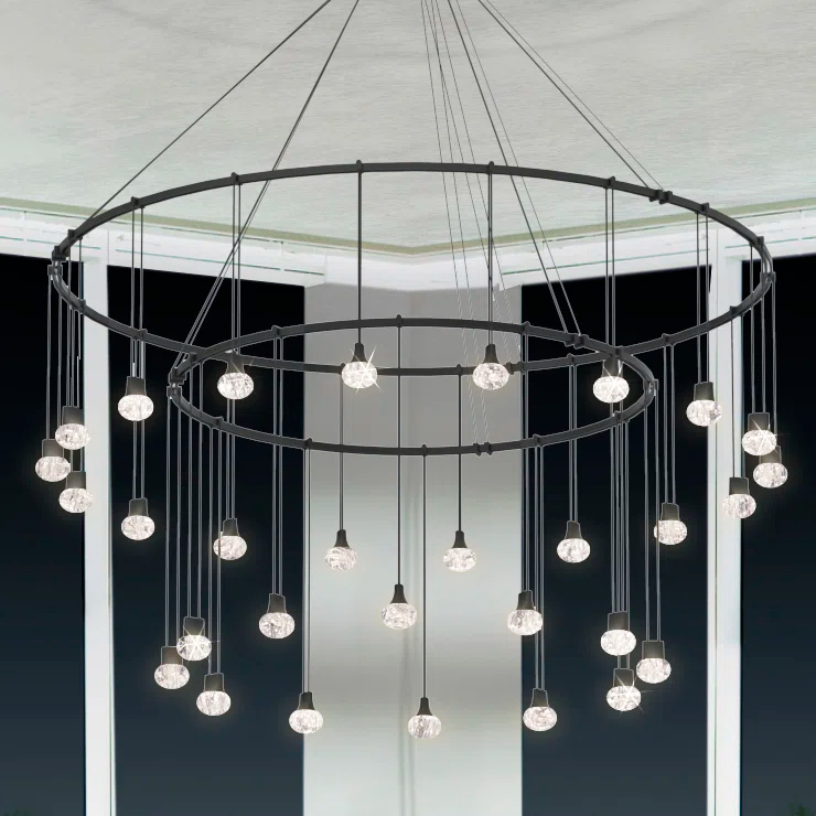 SONNEMAN Suspenders® 30 - Light Satin Black LED Cluster Pendant