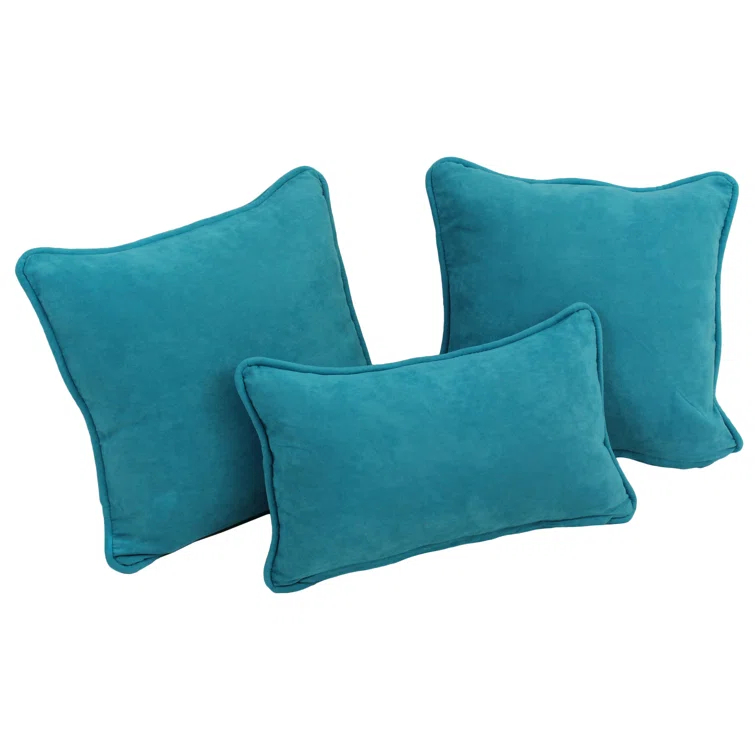 Cotton Blend Reversible Throw Pillow