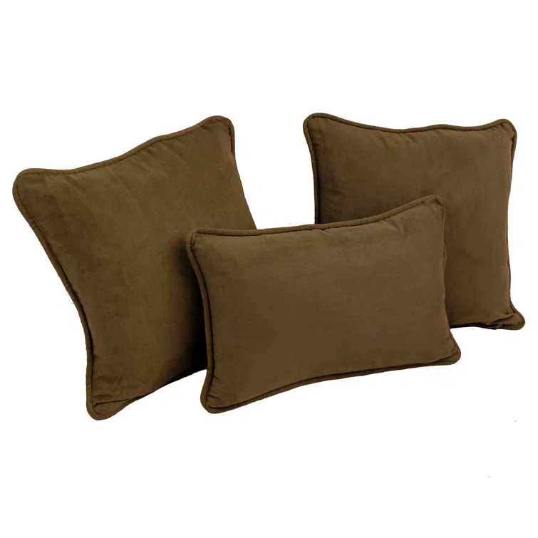 Cotton Blend Reversible Throw Pillow