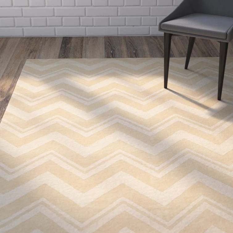 Nishi Hand Loomed Wool Chevron Rug