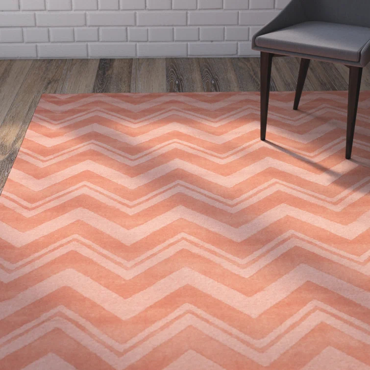 Nishi Hand Loomed Wool Chevron Rug