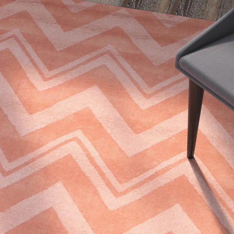 Nishi Hand Loomed Wool Chevron Rug