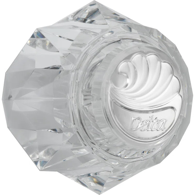 Single Clear Knob Handle Kit with Button and Screw