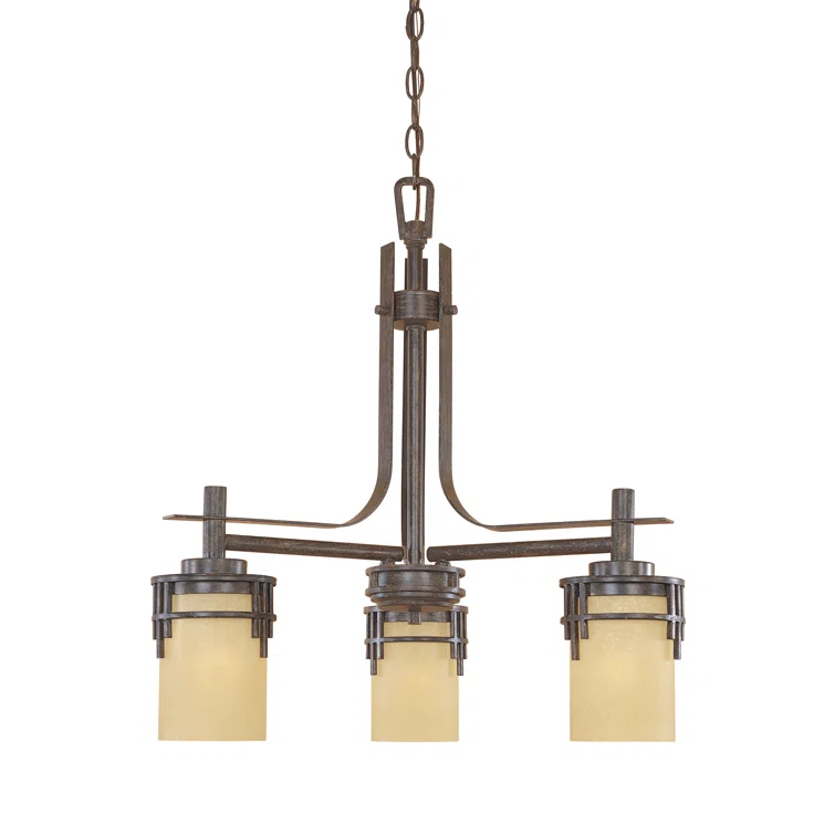 Millwood Pines Caleigh 3 - Light Steel Dimmable Classic / Traditional Chandelier