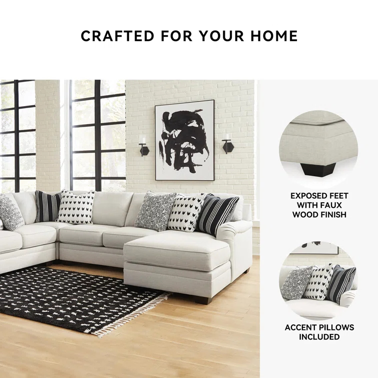 Genneth 4 - Piece Upholstered Sectional