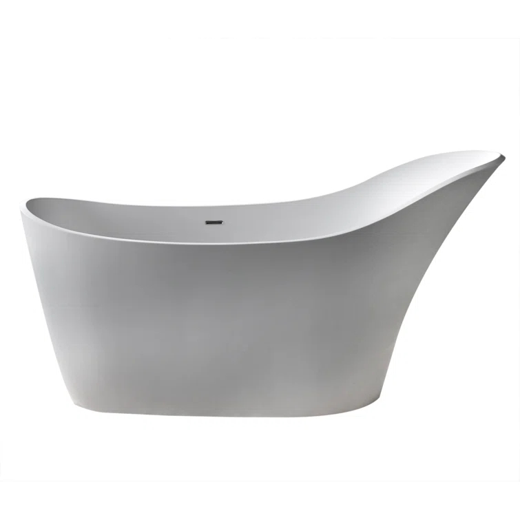 Alto 67'' x 30'' Freestanding Soaking Solid Surface Bathtub
