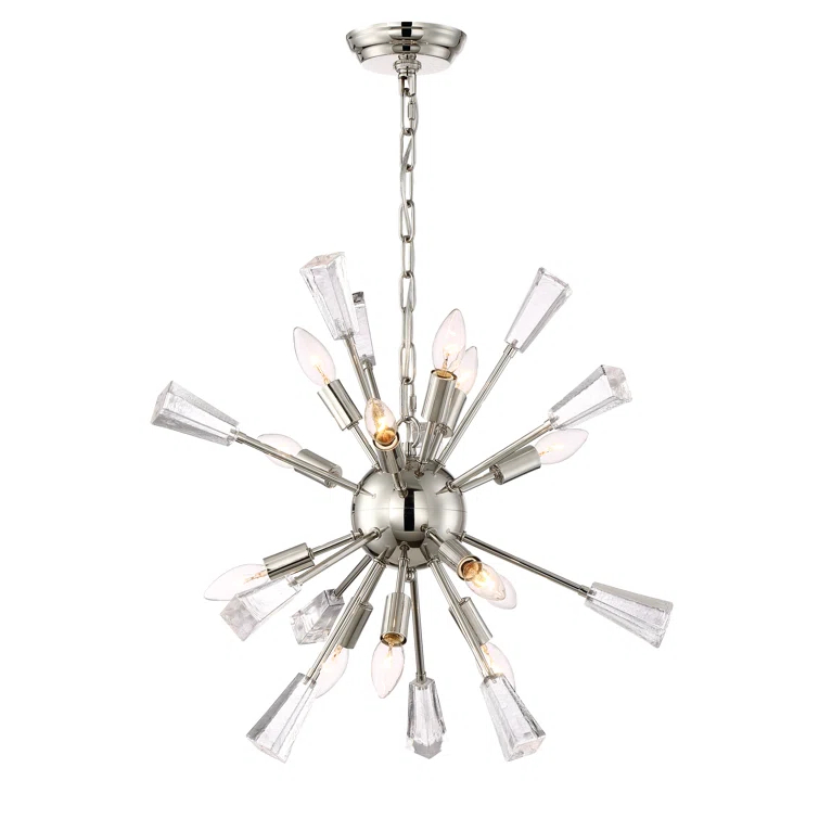 Muse Polished Nickel 12-Light Orbital Crystal Chandelier