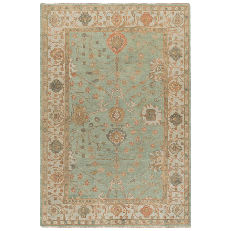 Oushak Hand Knotted Wool Oriental Rug
