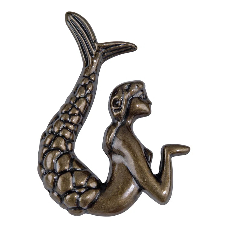 Atlas Homewares Oversized Nautical/Ocean 2 1/2" Mermaid Novelty Knob