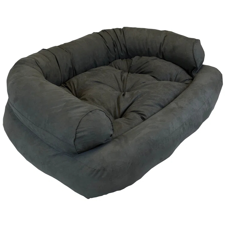 Snoozer Luxury Microsuede Overstuffed Bolster Dog Sofa