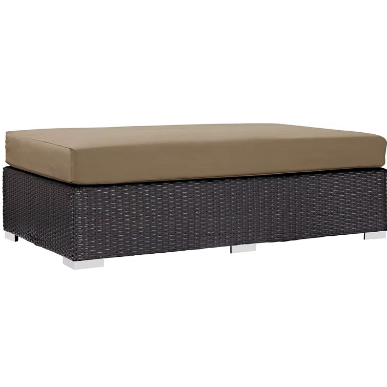 Elswick Rectangle Outdoor Ottoman with Cushion