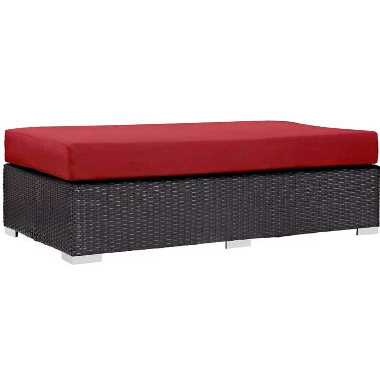 Elswick Rectangle Outdoor Ottoman with Cushion