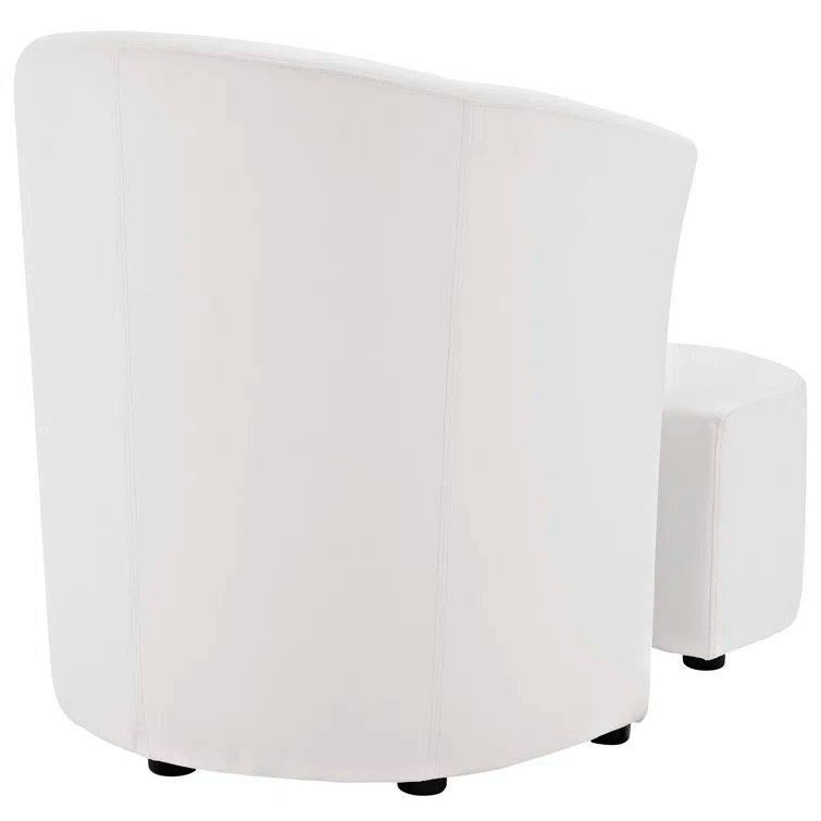 Modway Divulge Modern Leatherette Armchair and Ottoman