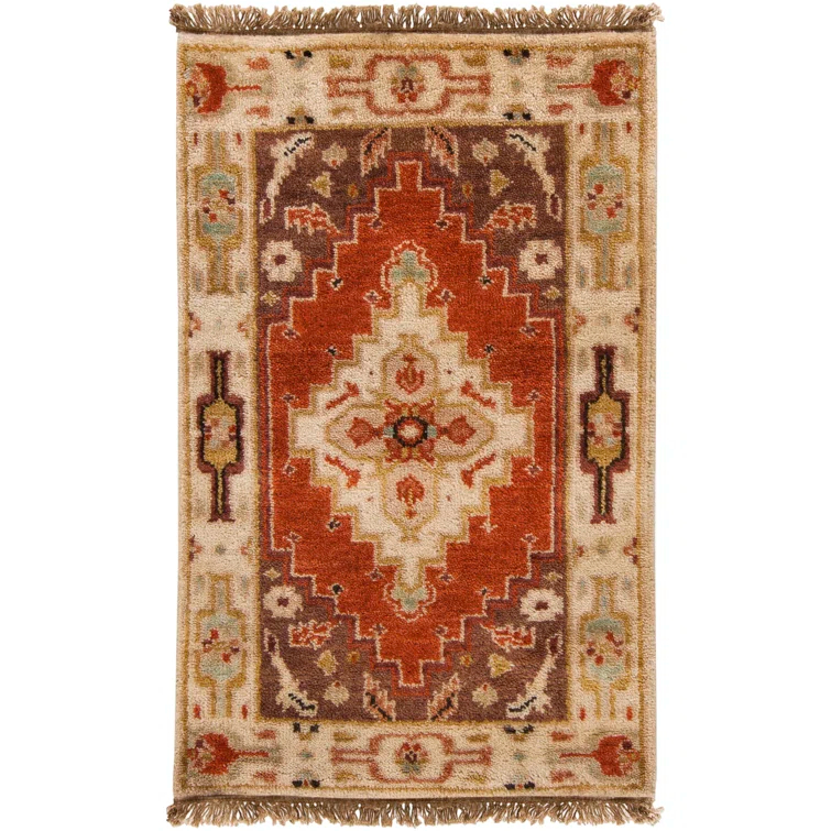 Hand-Knotted Multicolor Wool Floral Tribal Area Rug