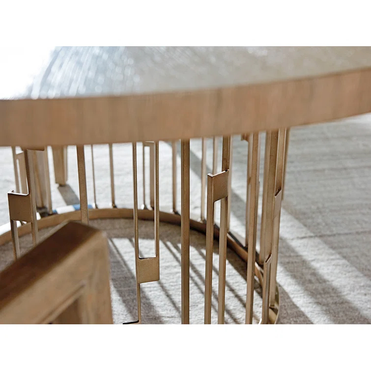 Lexington Shadow Play Rendezvous Metal Dining Table with Wooden Top