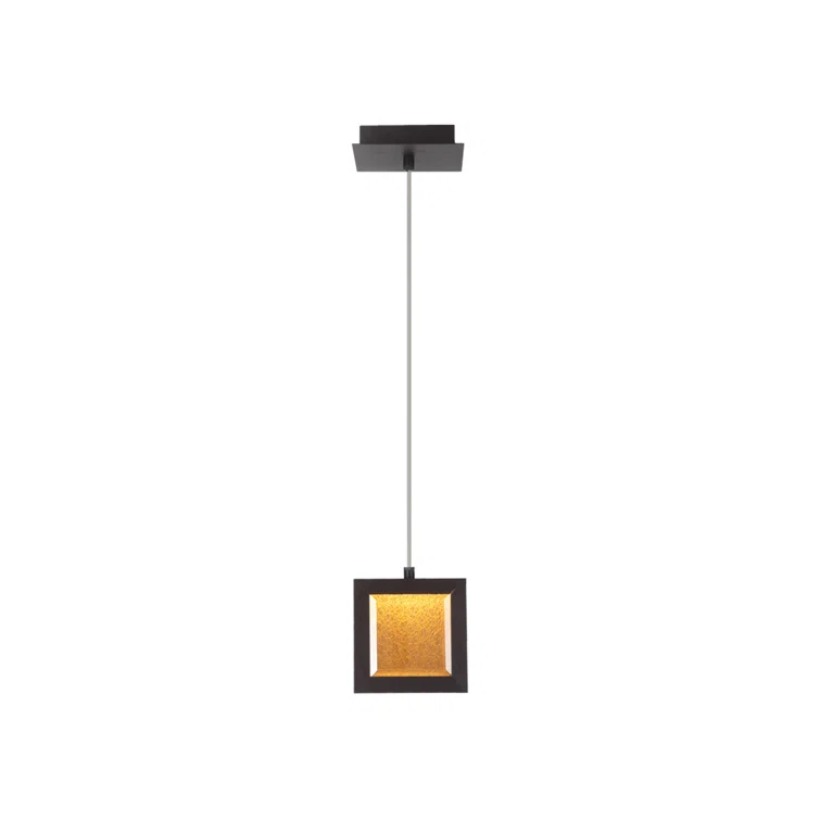 Brentwood Mini LED Pendant in Dark Bronze and Glass