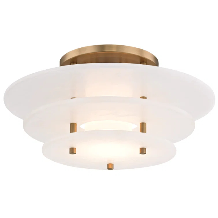 Hudson Valley Lighting 9012F Gatsby 1 Light 12" Wide Integrated Led Semi-Flush Ceiling
